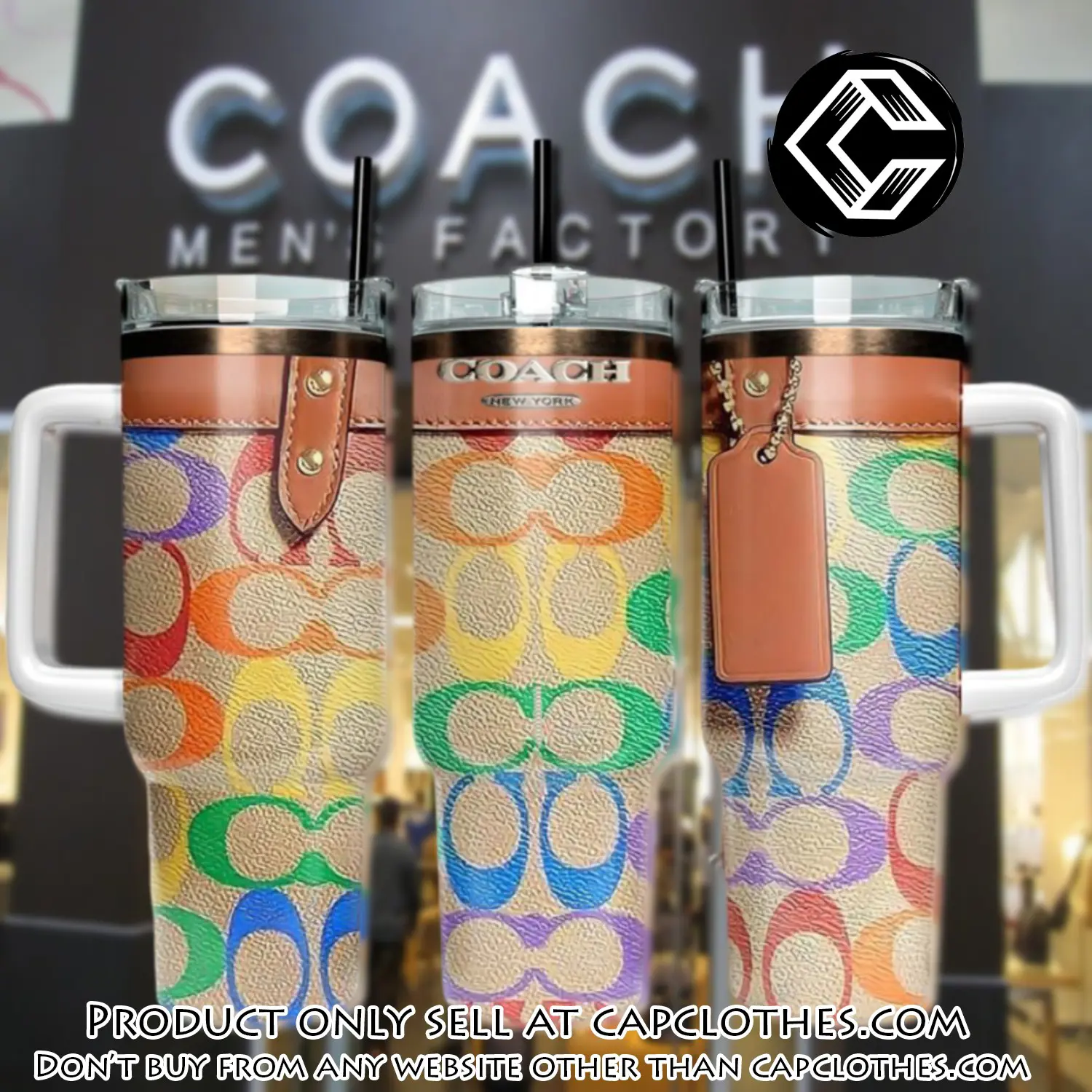 Coach logo 40oz stanley tumbler coach stanley tumbler ktb1074 cc0833120